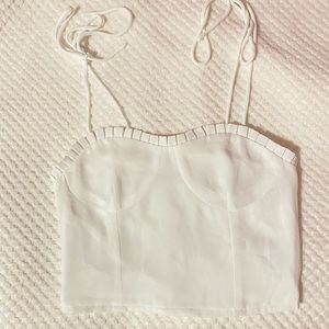 White crop top